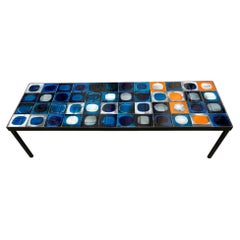 Ceramic Coffee Table "Planète" by Roger Capron, France, 1960s