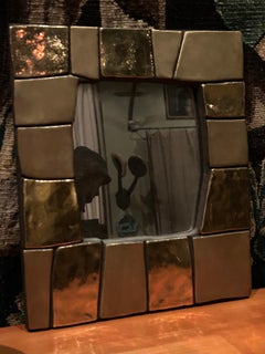 Miroir en faïence de Mithé Espelt, modèle "Cuzco" créé en 1974