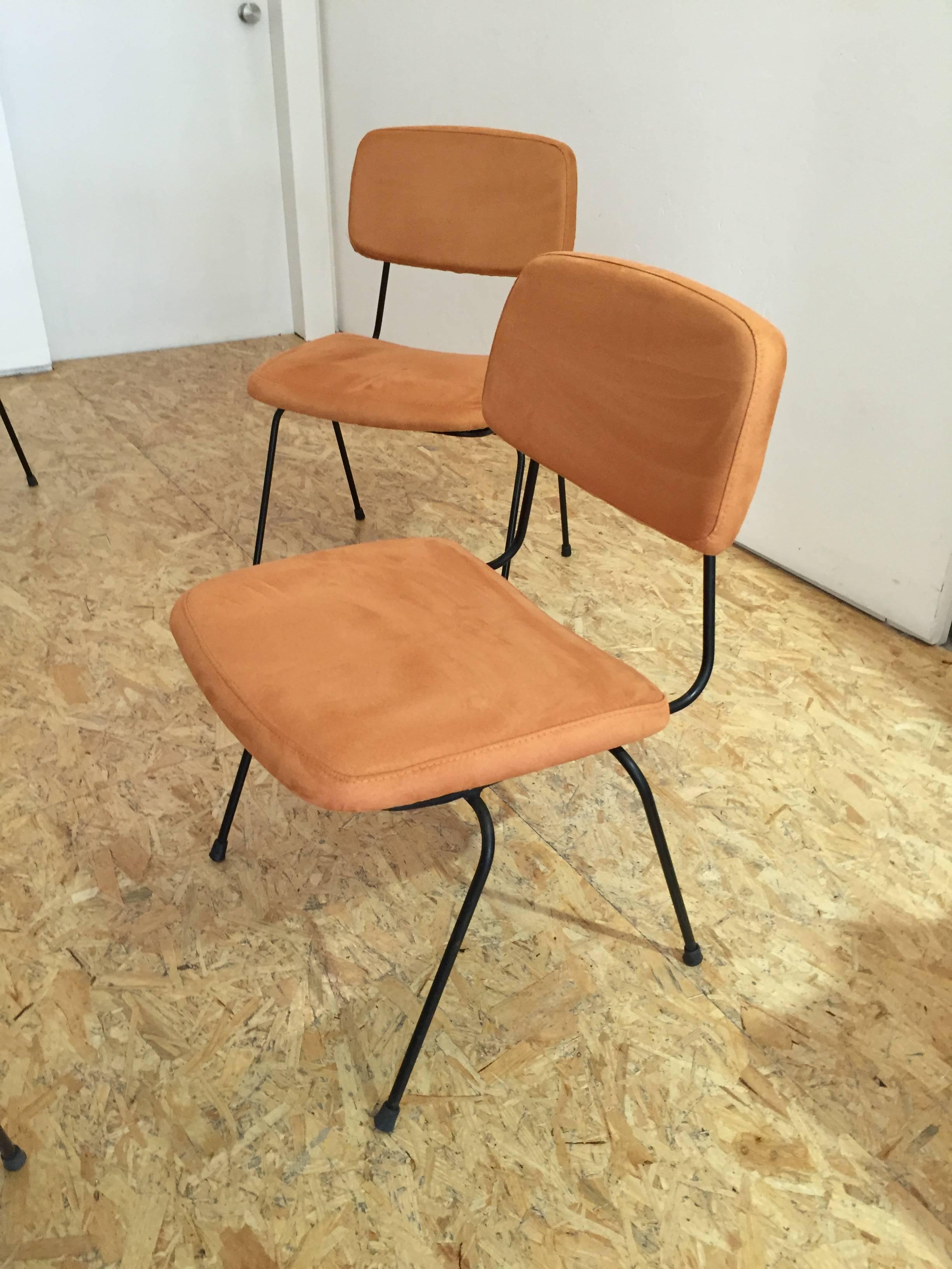 Portuguese Set of Six Chairs and One Stool by Daciano da Costa