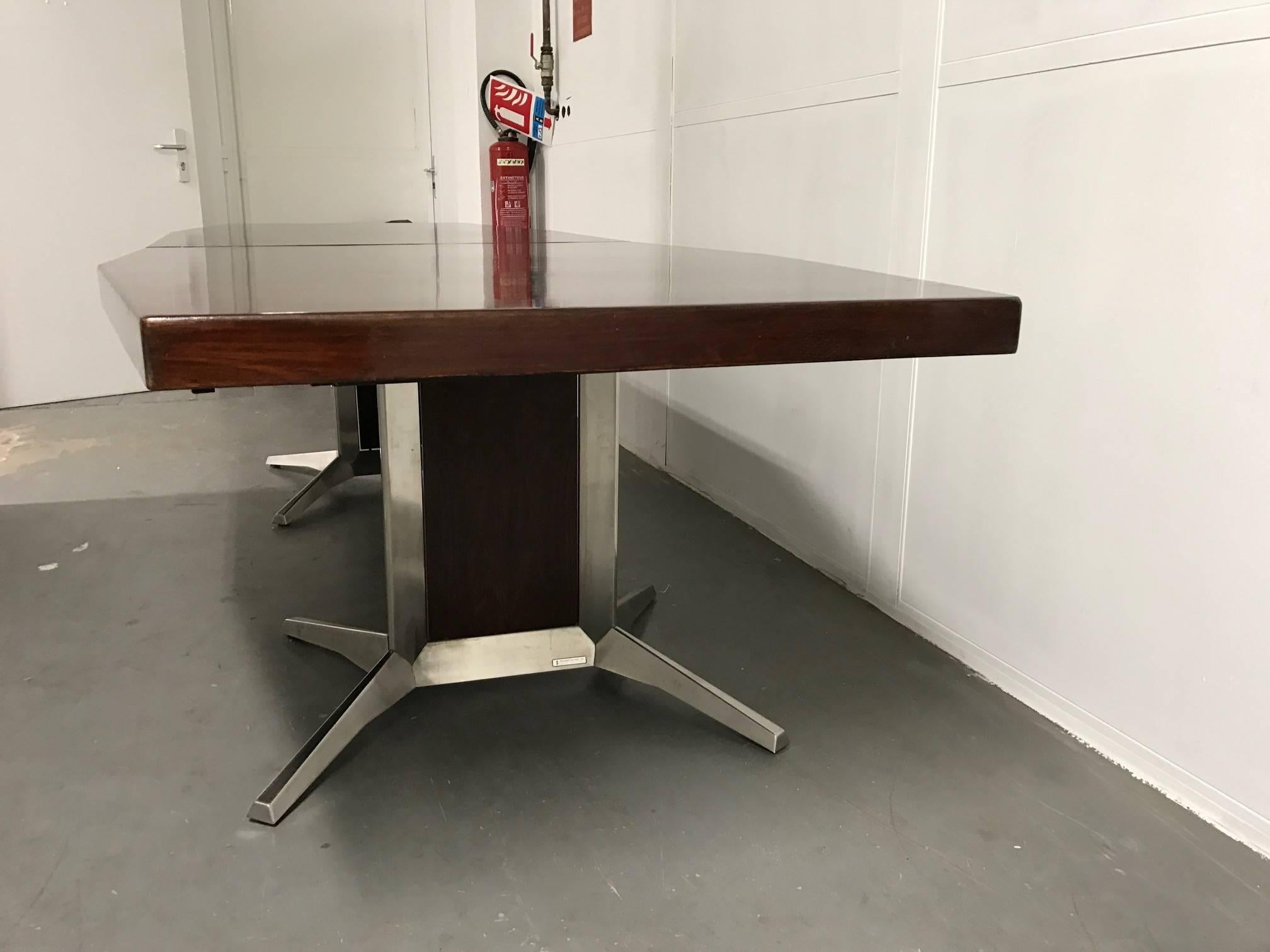 Conference or Dining Room Table by Daciano da Costa In Good Condition In Paris, FR
