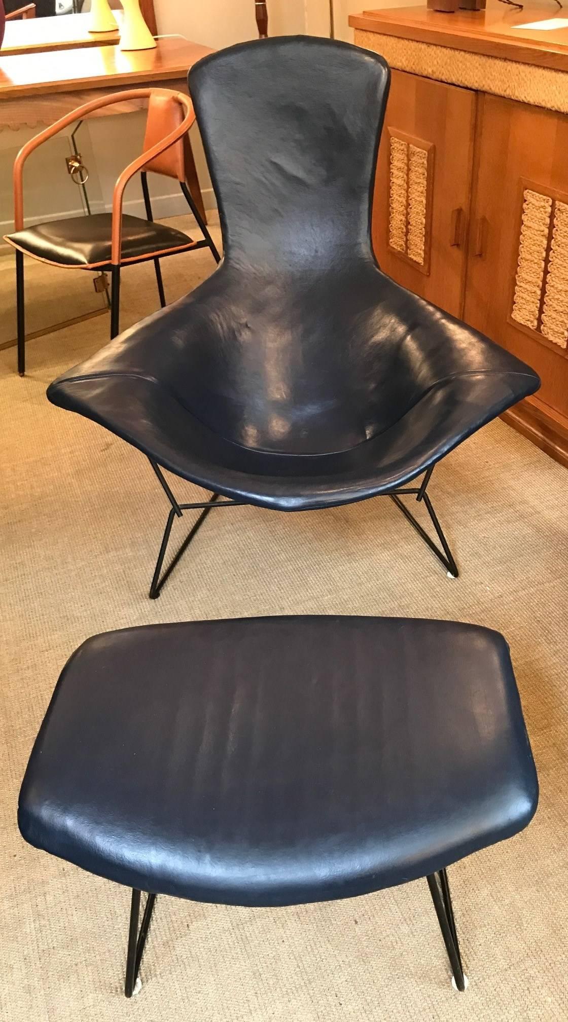 American Bird Chair and Ottoman by Harry Bertoia for Knoll