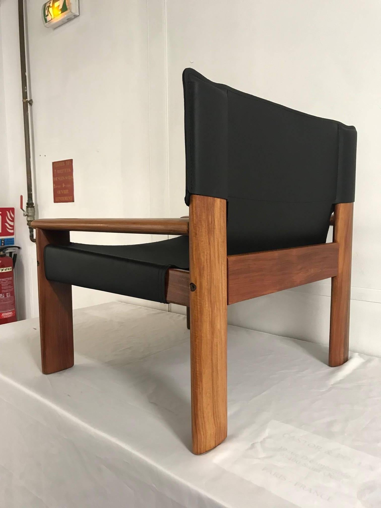 Wood Pair of OCA Armchairs For Sale