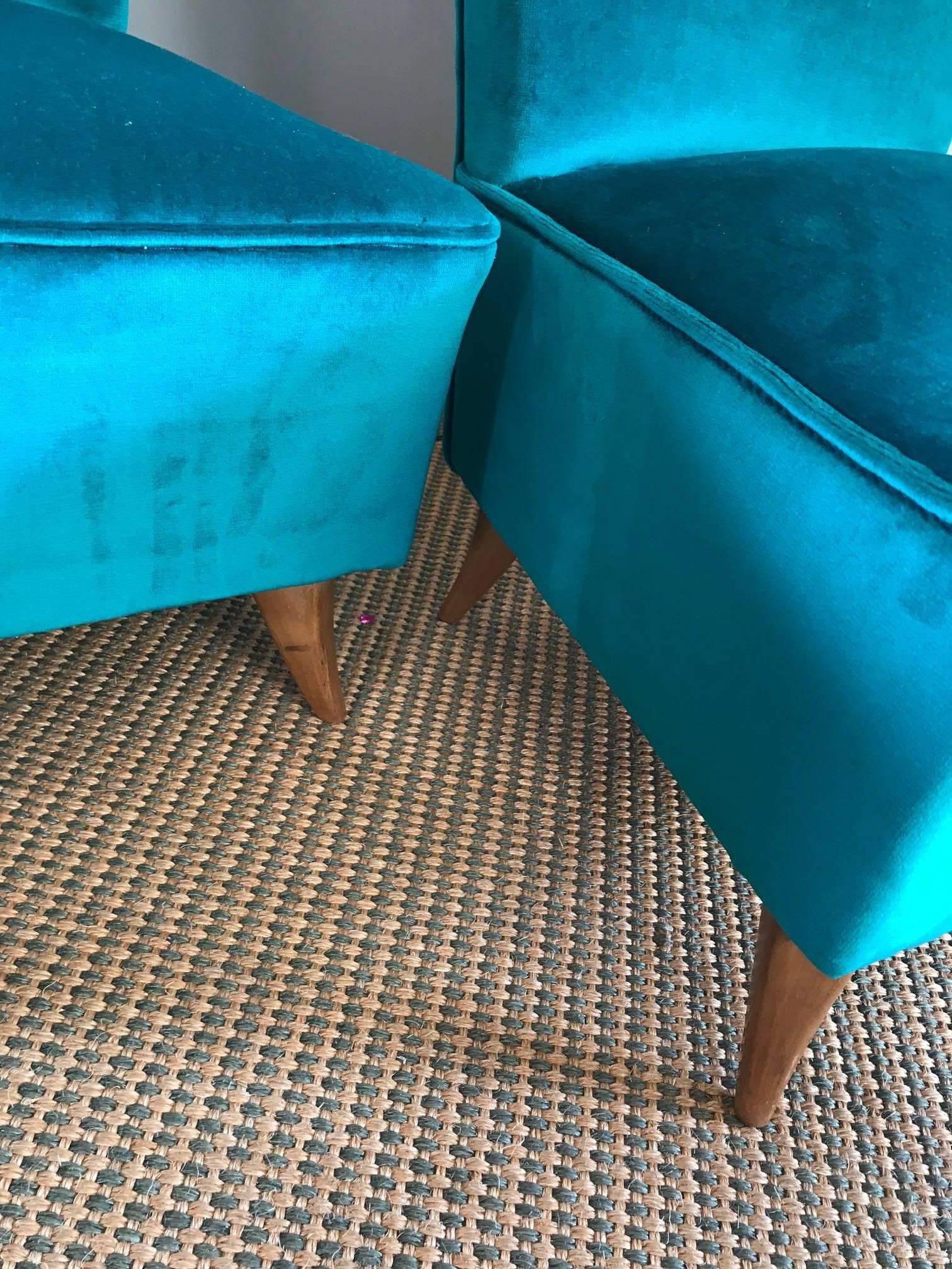 Pair of French 1940s Slipper Chairs In Good Condition In Paris, FR