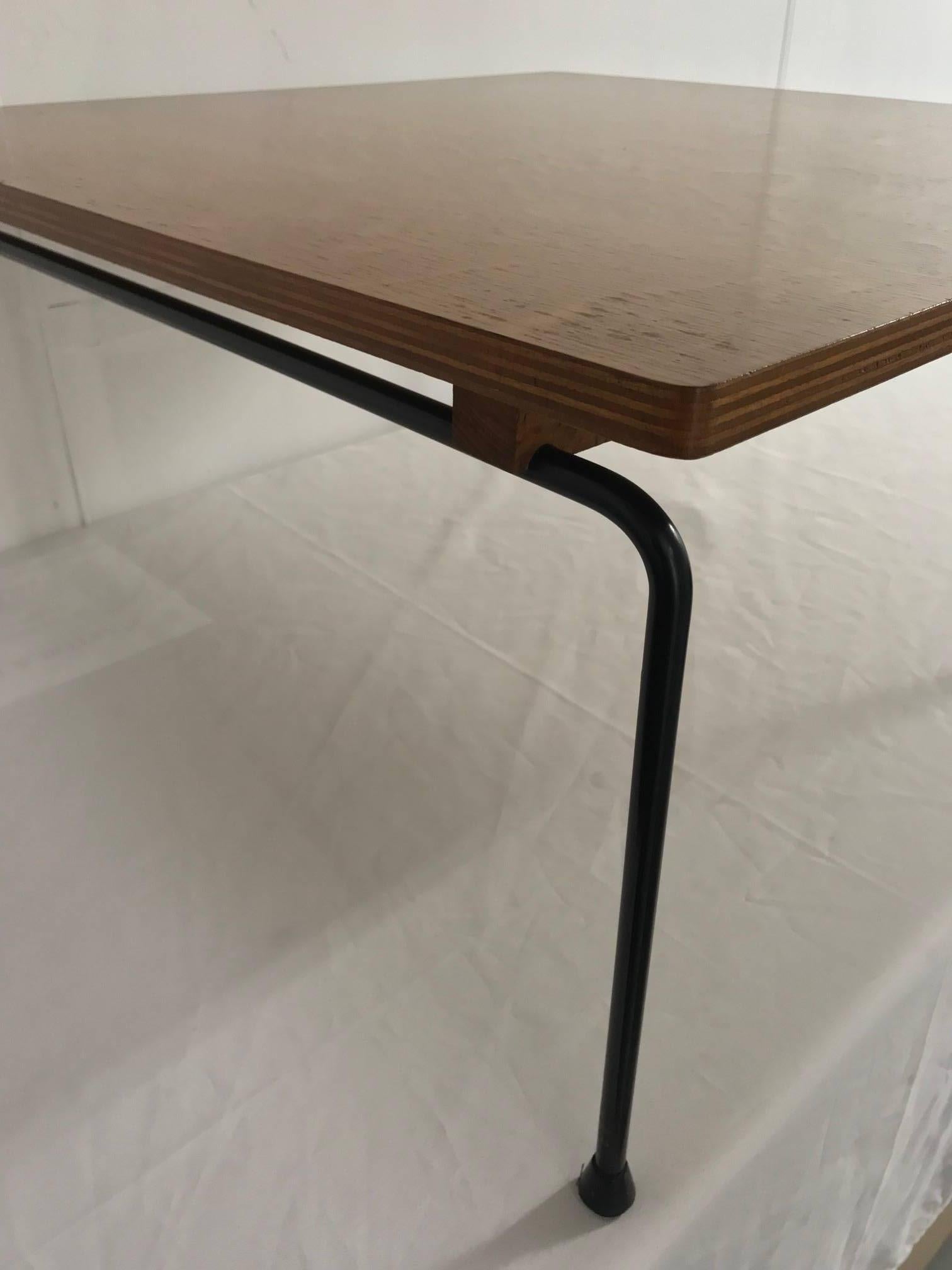 Oak plywood coffee table model CM192 by Pierre Paulin.
