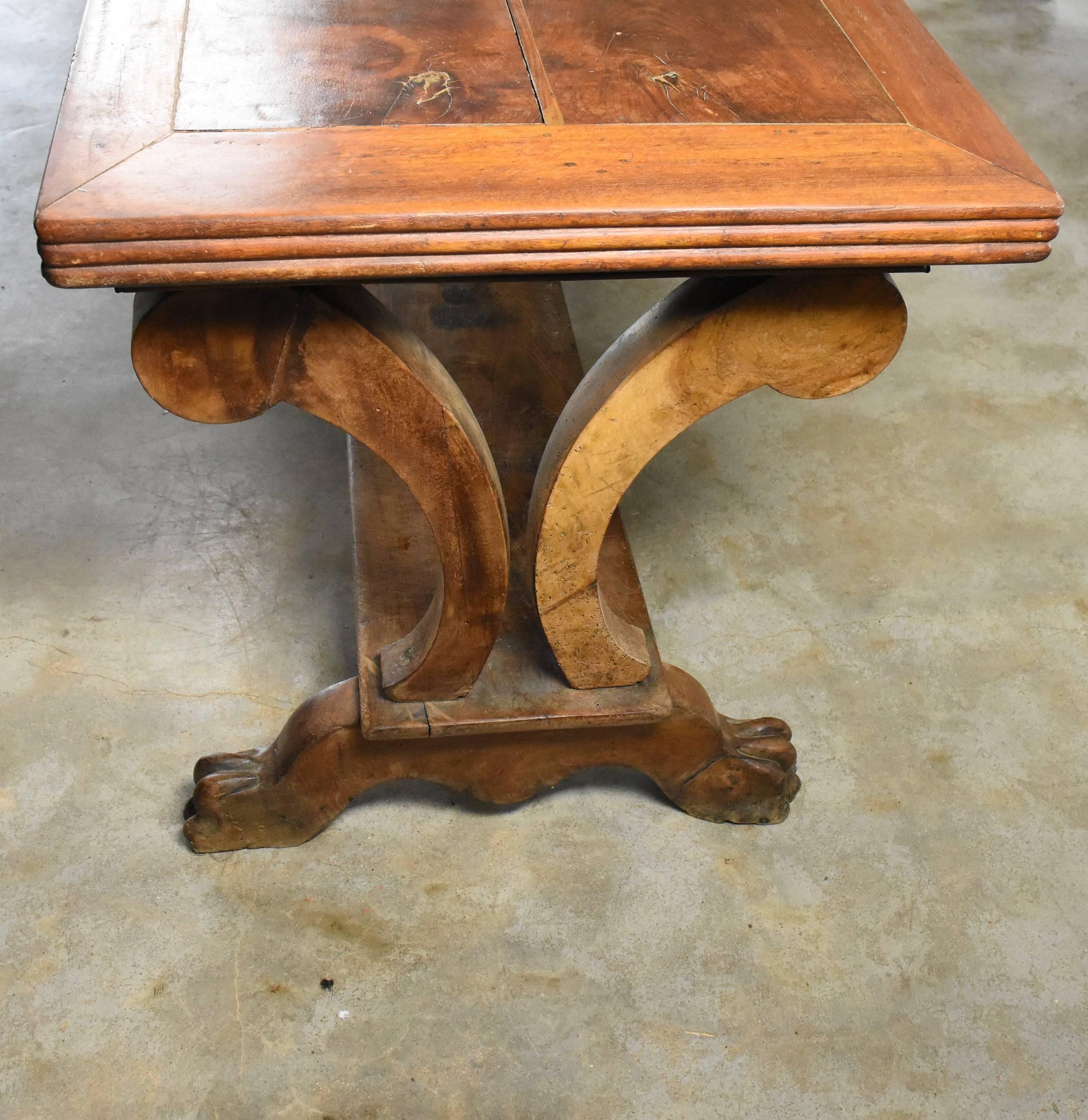 lions claw foot table antique