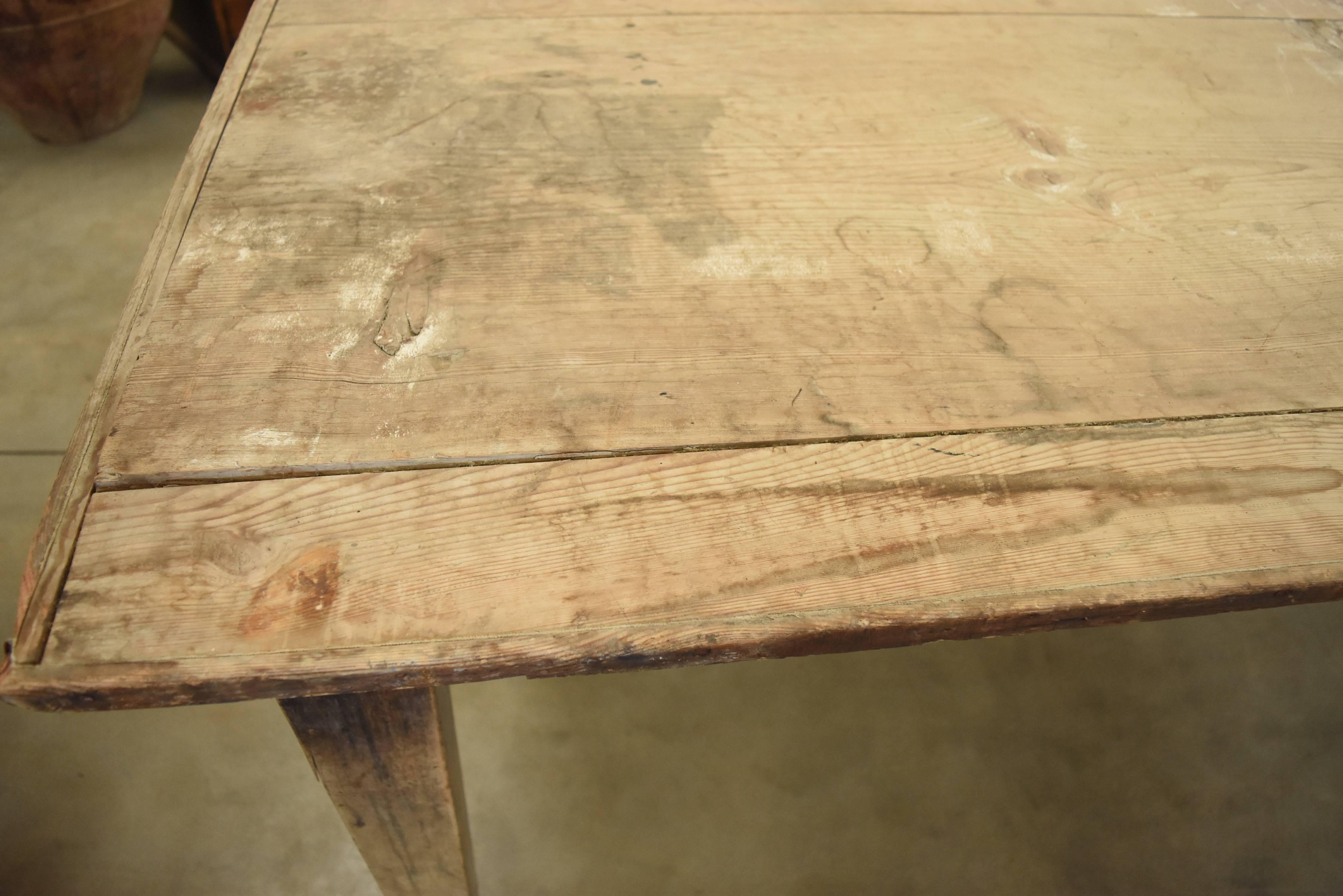 Late 19th Century Spanish Pine Rustic Dining or Work Table 4