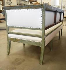 19th Century Swedish Painted Green Empire Sofa