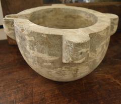Early 19th Century Marble Mortar from Spain with Pouring Spout