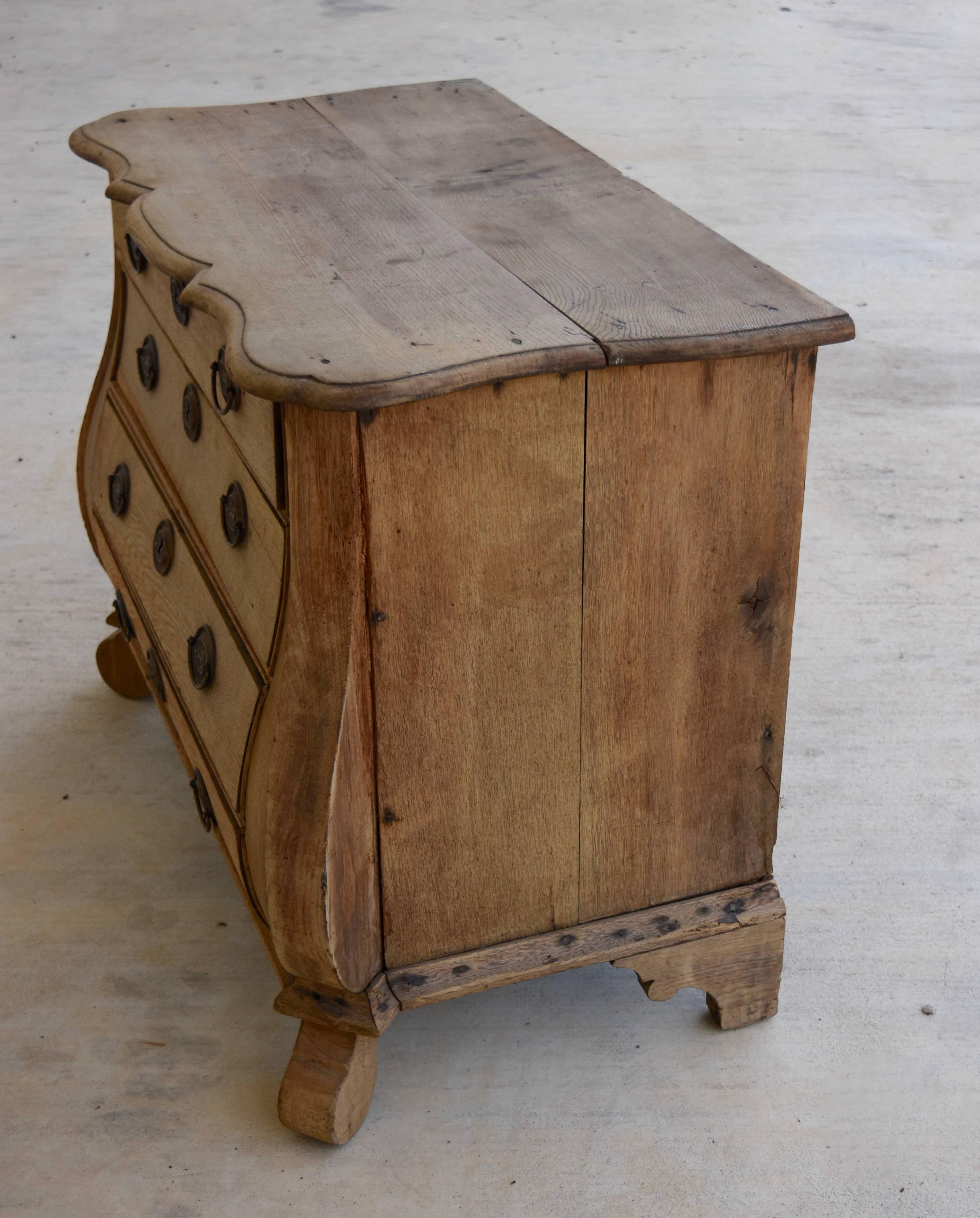 Dutch circa 1900 Four-Door Oak Chest with Deer Motif on Hardware 1