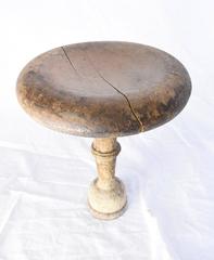 French Early 1900s Wooden Shoe Shine Stool