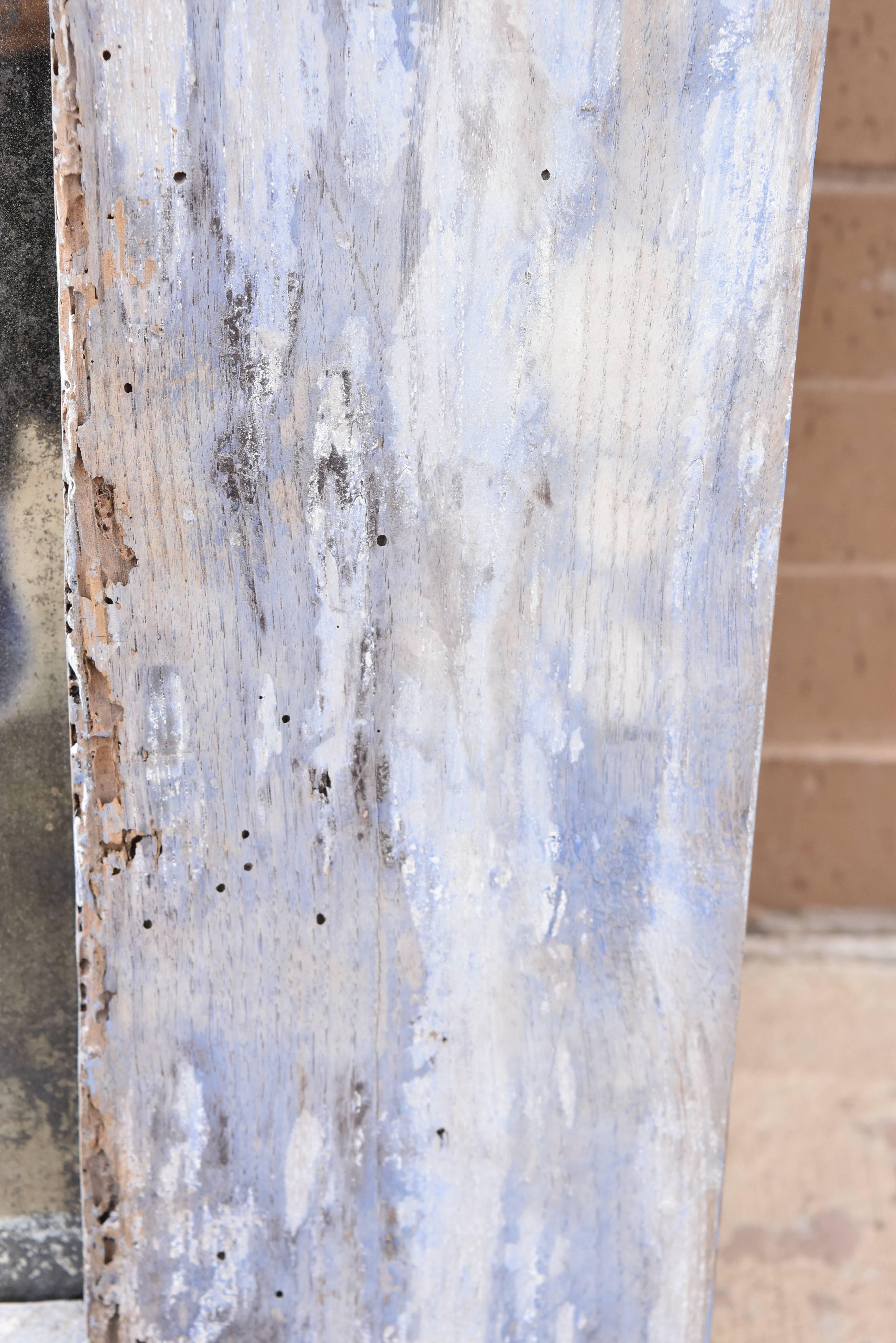 Painted Spanish 19th Century Reclaimed Wood from Altar Made into Mirror