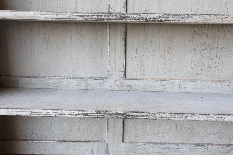 Spanish Painted TwoPart Bookcase with Removable Shelves at 1stDibs