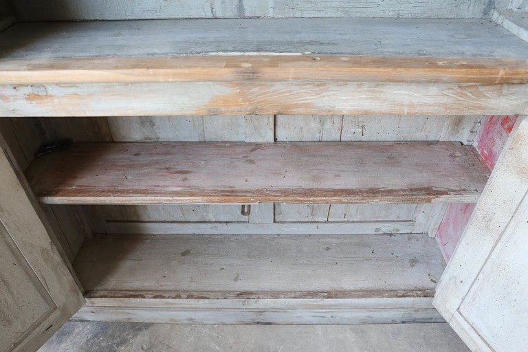 Spanish Painted TwoPart Bookcase with Removable Shelves at 1stDibs