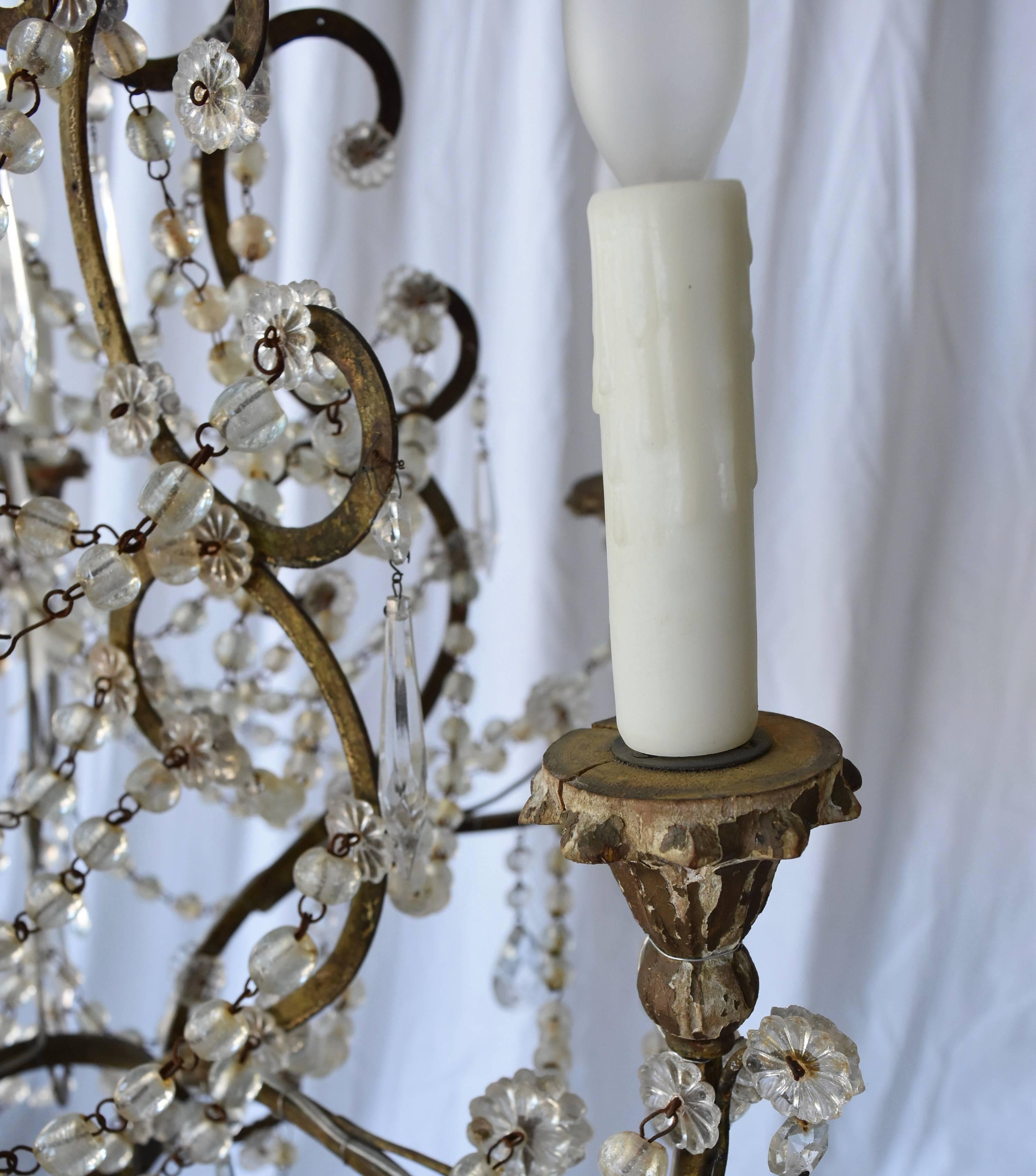 draped beaded chandelier