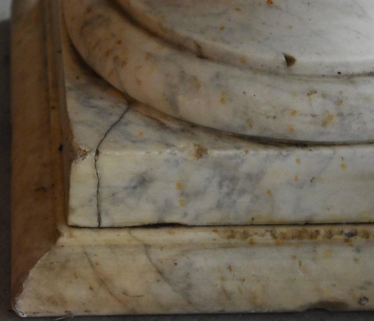 Italian 19th Century Carrara Marble Urns For Sale at 1stDibs