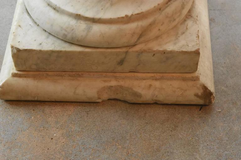 Italian 19th Century Carrara Marble Urns For Sale at 1stDibs