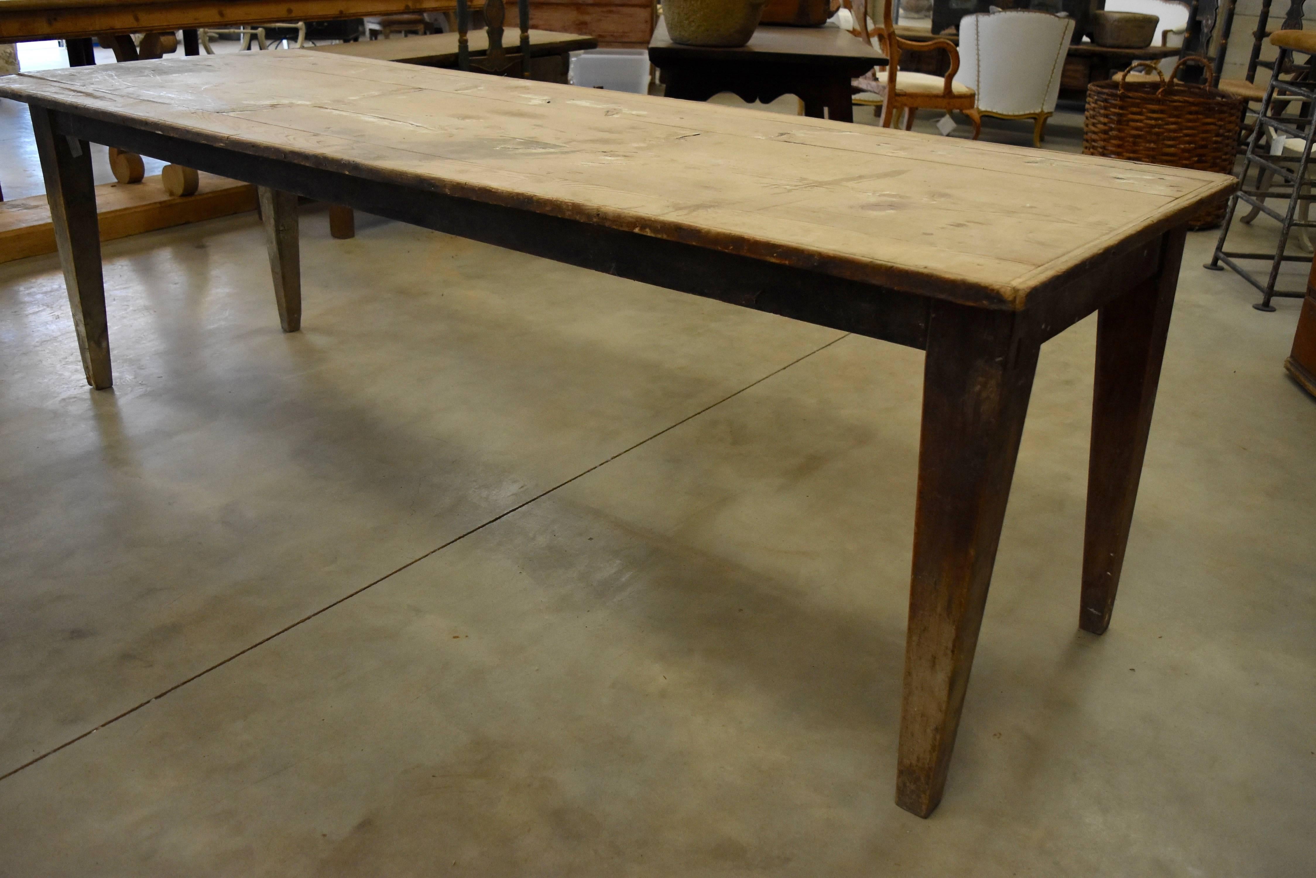 Late 19th Century Spanish Pine Rustic Dining or Work Table 6