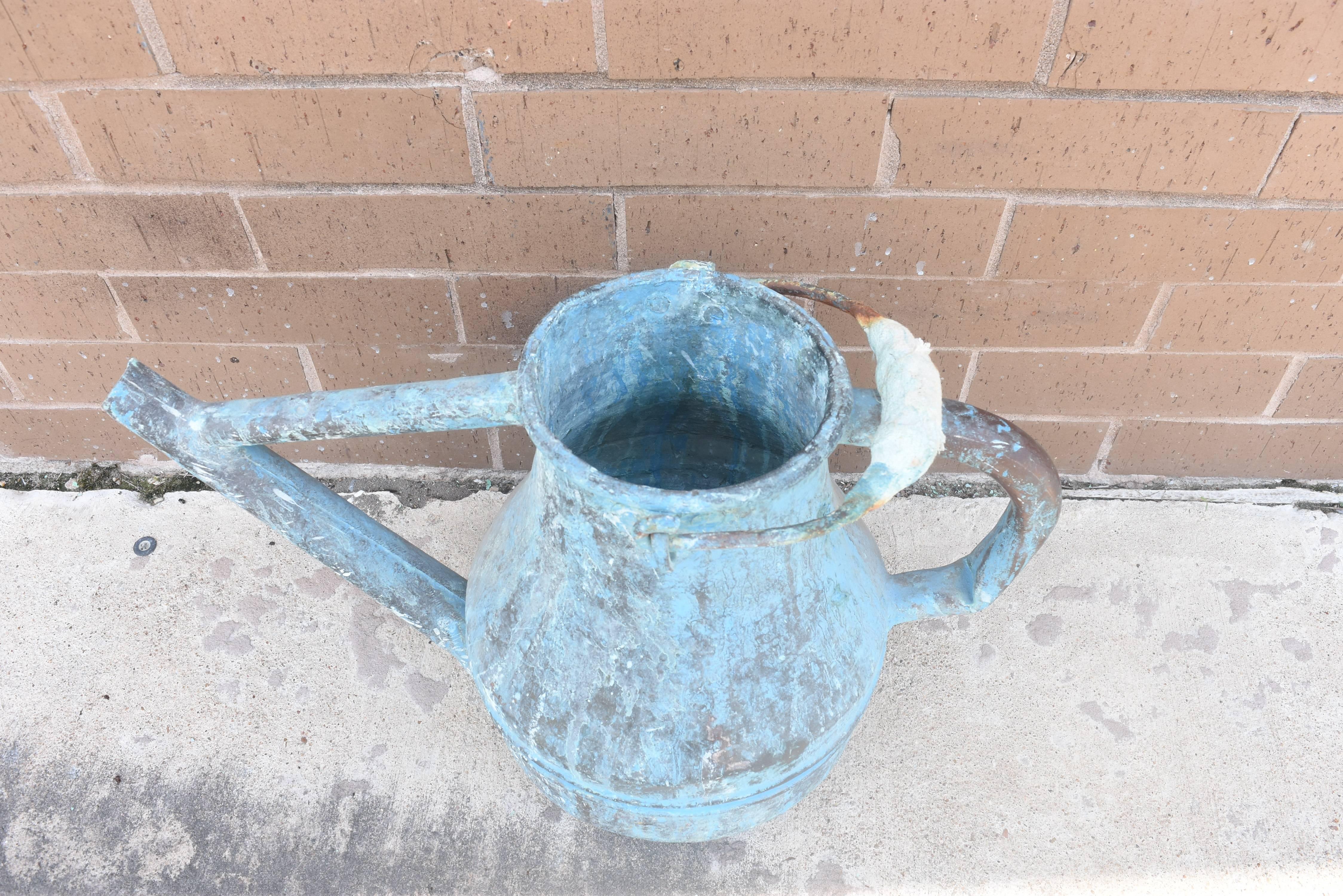 19th Century French Copper Watering Can with Original Patina 6