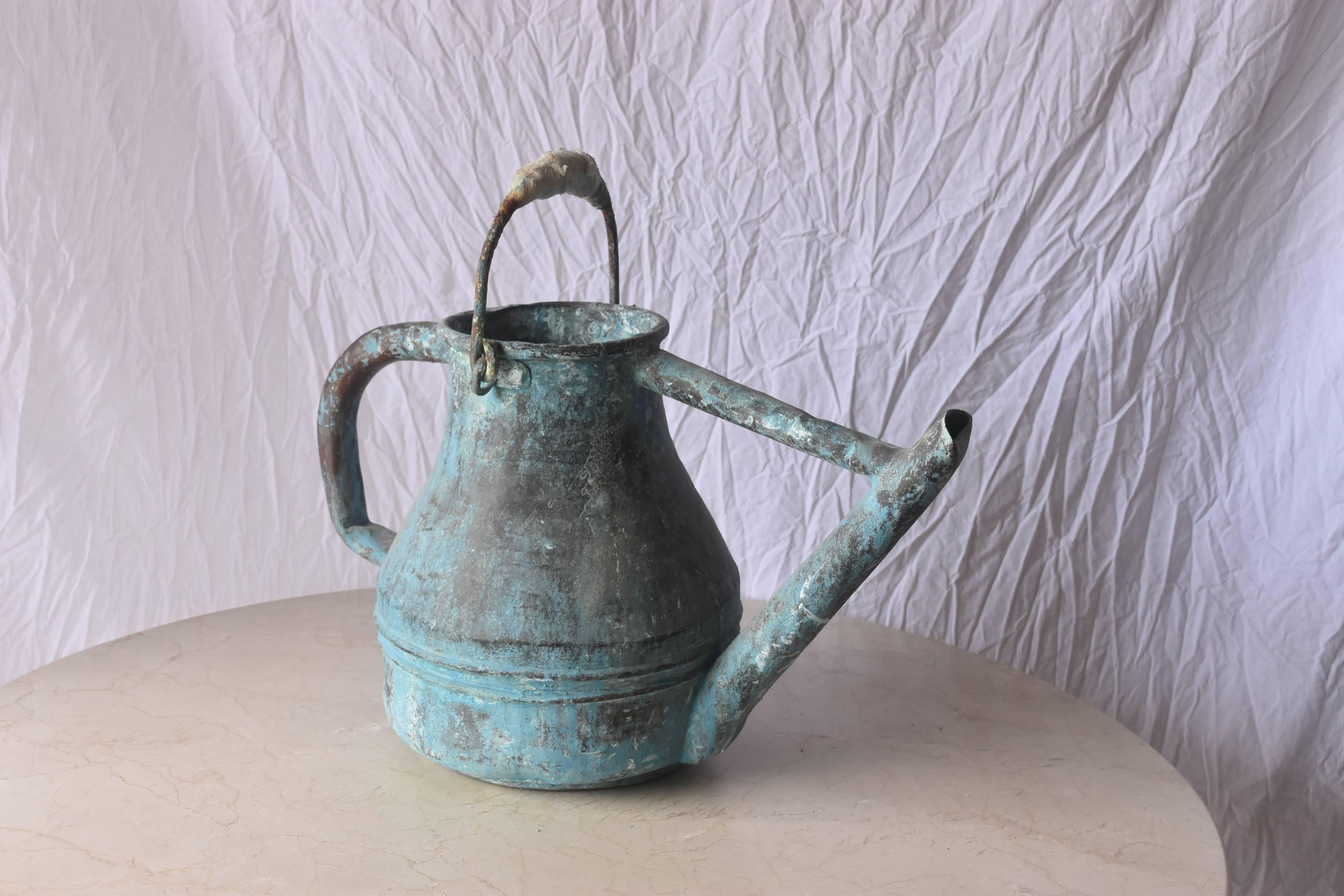 19th Century French Copper Watering Can with Original Patina 7