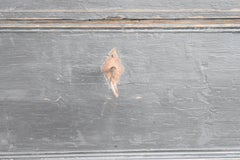 Spanish Two-Drawer Chest Painted Black with Wooden Pulls Made from Pine