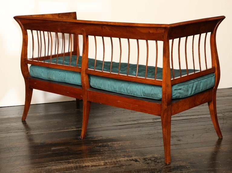 Austrian Viennese Walnut Sofa