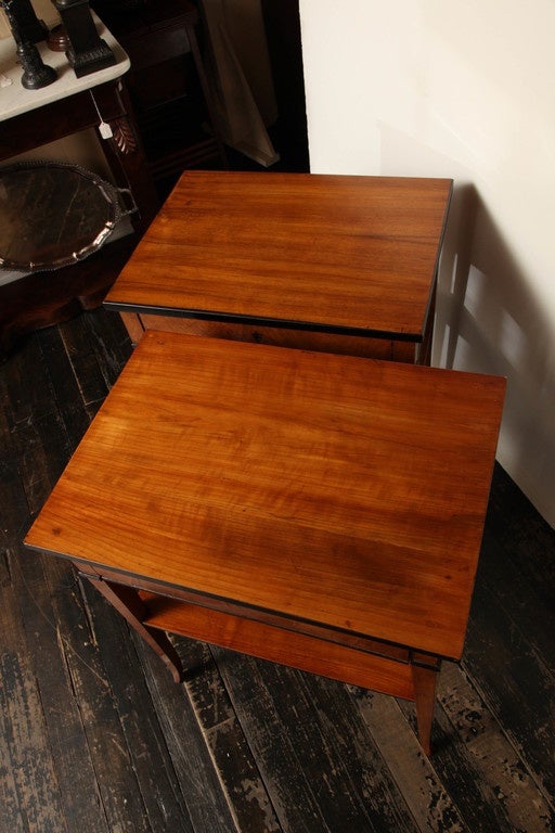 Two Similar Cherry Wood End Tables 5