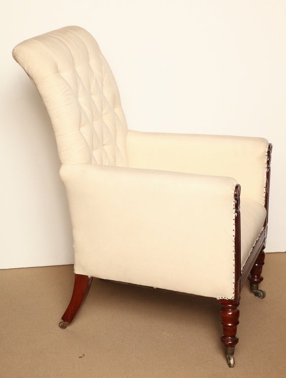 Early 19th Century English Library Armchair, circa 1830 In Good Condition In New York, NY