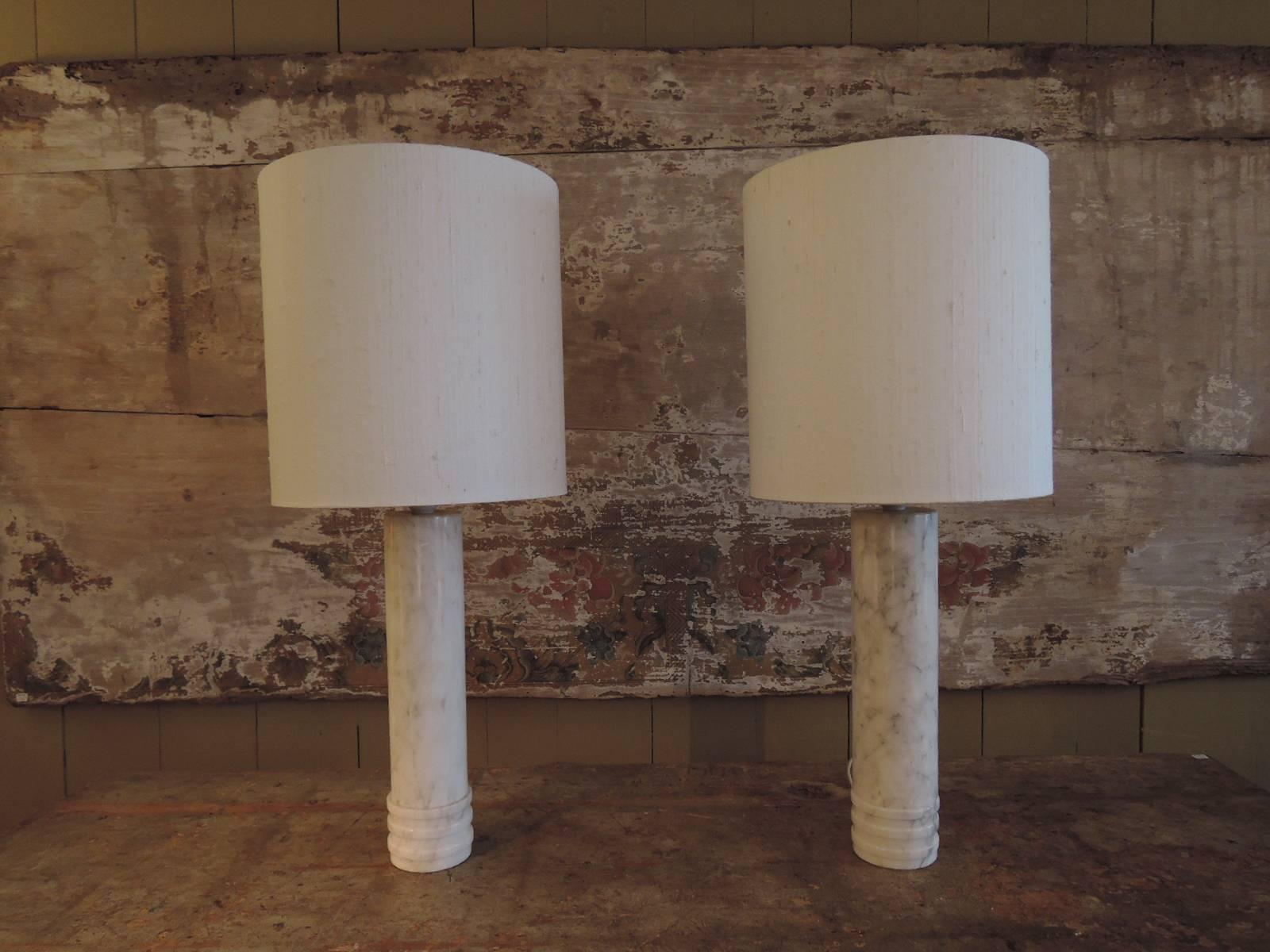 Pair of marble table lamps by Bergboms,
circa, 1960.
 