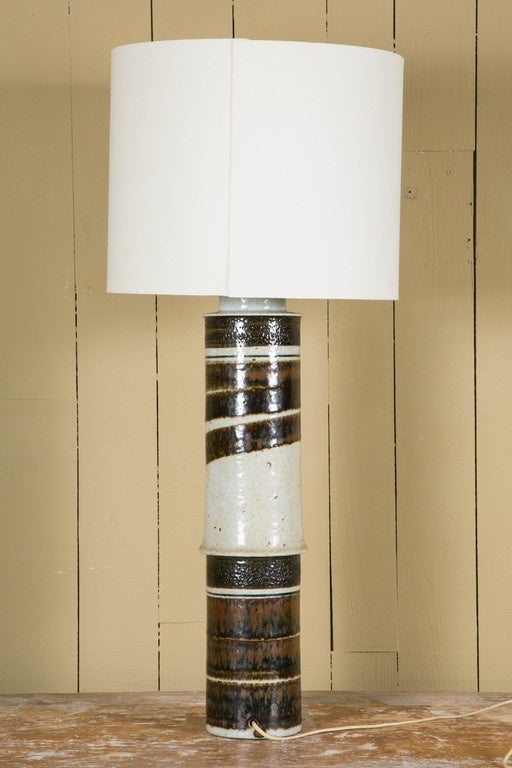 Tall Lamp in Stoneware by Inger Persson for Rorstrand In Excellent Condition In Paris, FR