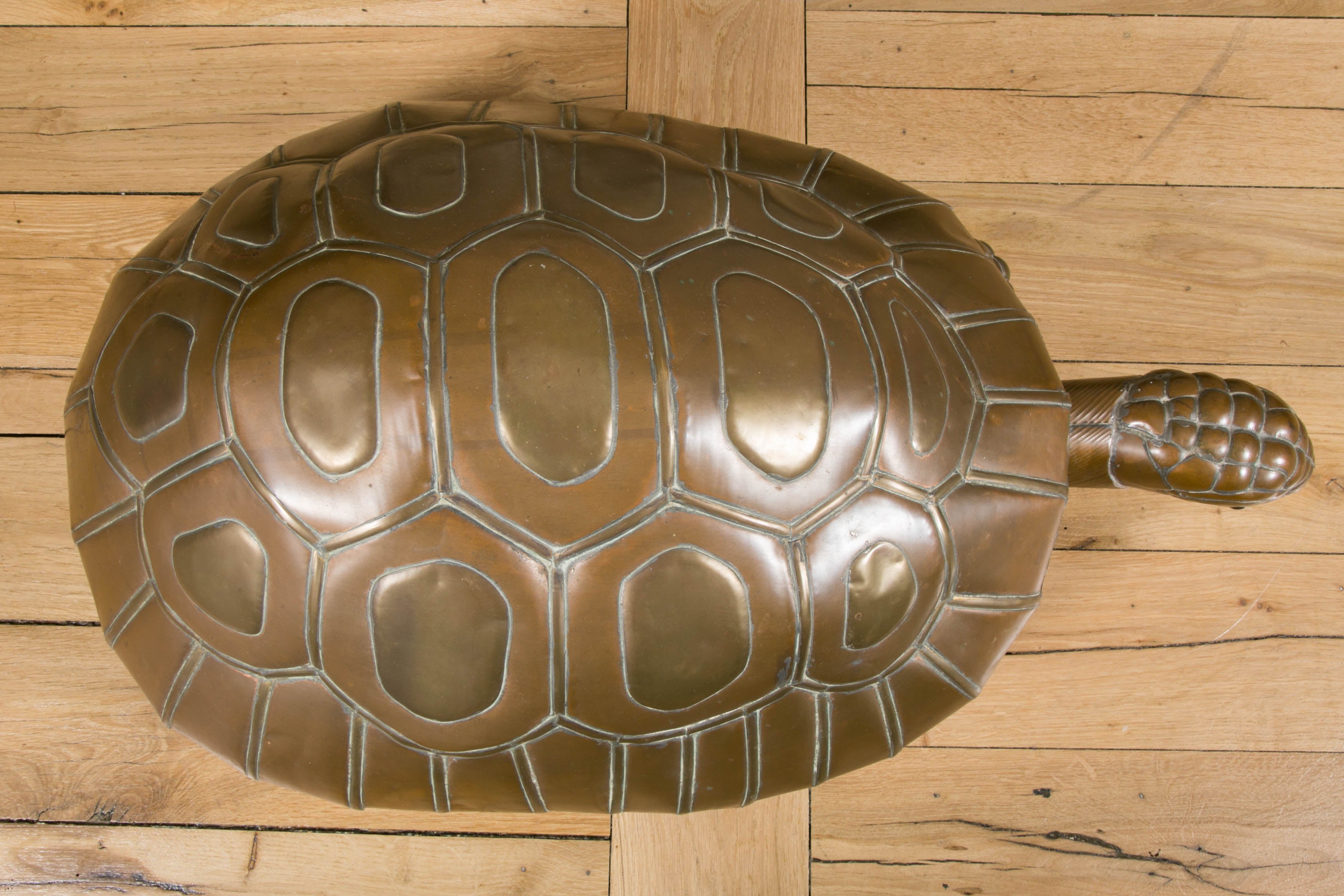 Large Tortoise Sculpture by Sergio Bustamante in Brass, circa 1970 4