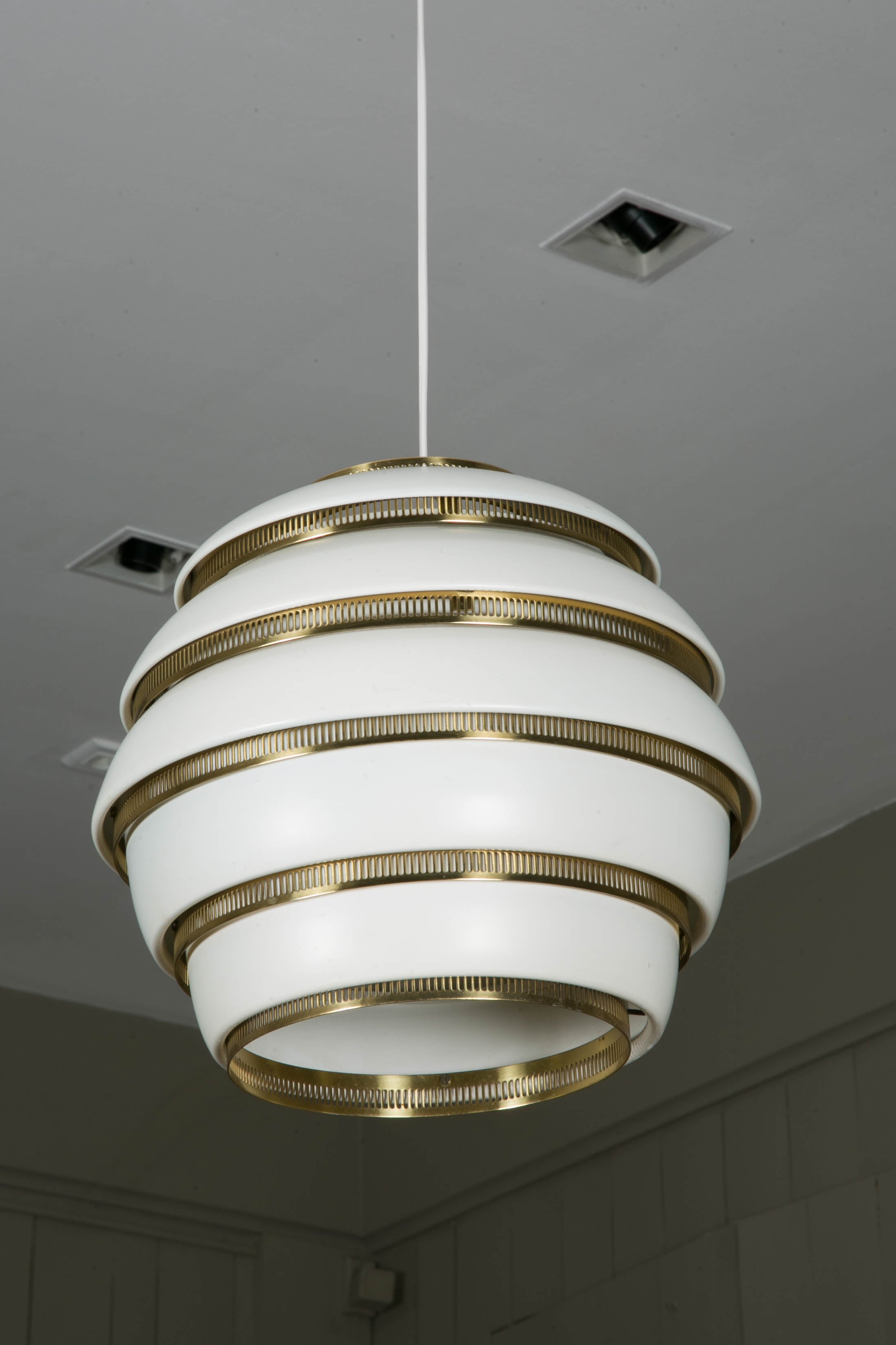 Alvar Aalto Early ‘Beehive’ Ceiling Light Model No. A 331, circa 1953-1954