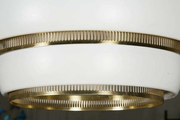 Finnish Alvar Aalto Early ‘Beehive’ Ceiling Light Model No. A 331, circa 1953-1954