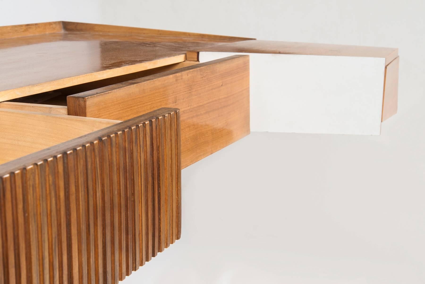Italian Wall-Mounted Console by Ico Parisi, Unique Piece, 1954