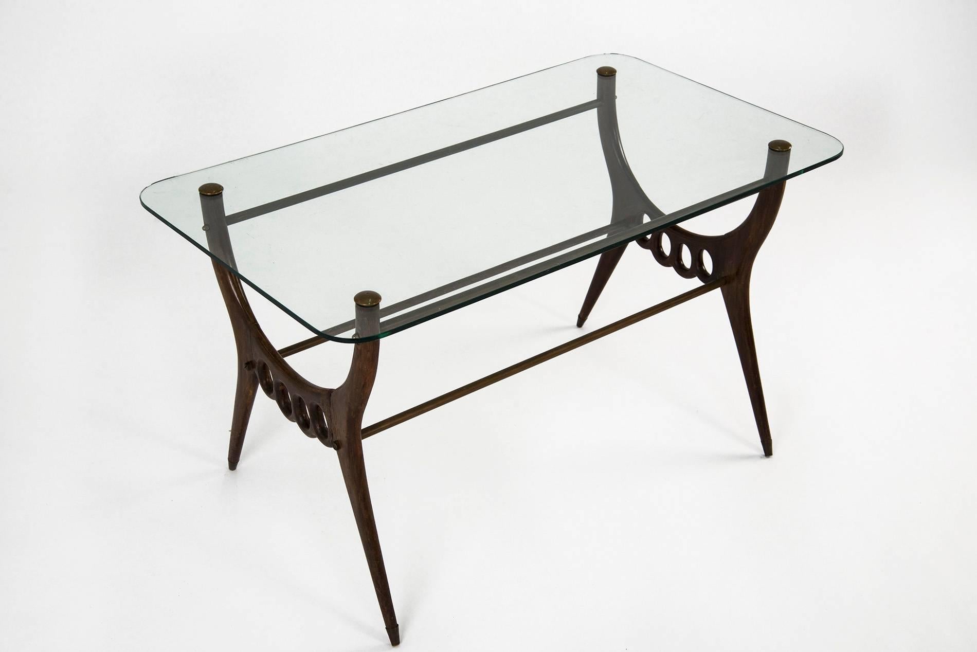 Elegant Low Table, Italy, 1950s In Good Condition In Milan, IT