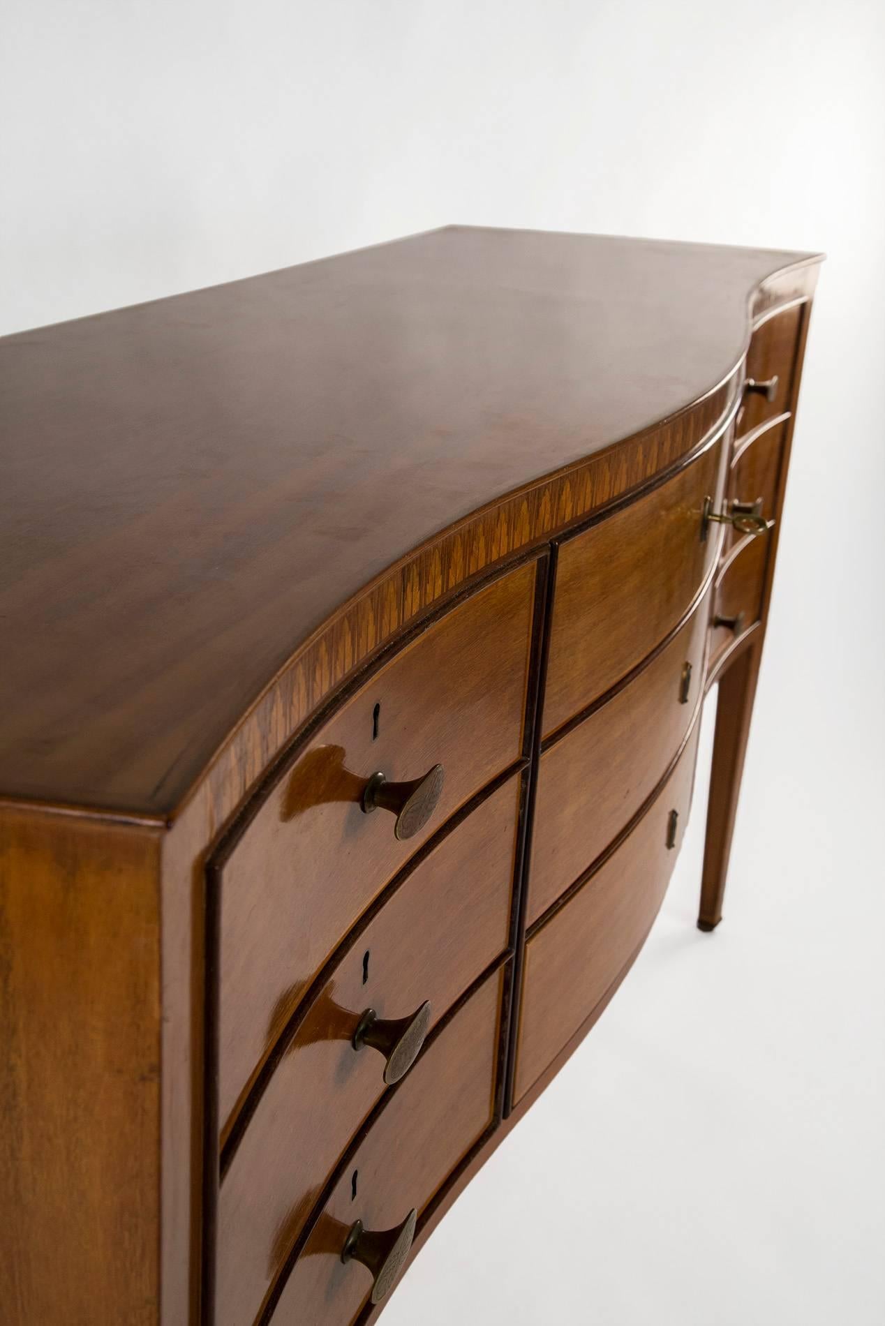 Paolo Buffa Inlaid Chest of Drawers, Italy, 1950s In Good Condition In Milan, IT