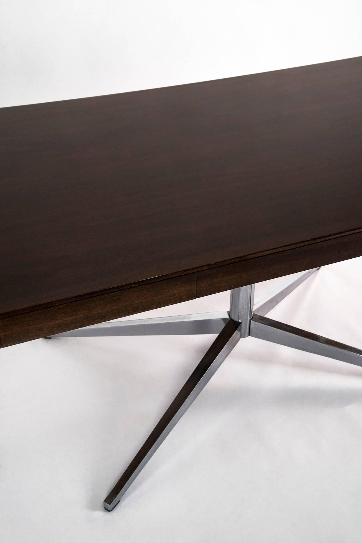 American Florence Knoll Walnut Executive Desk for Knoll, 1961