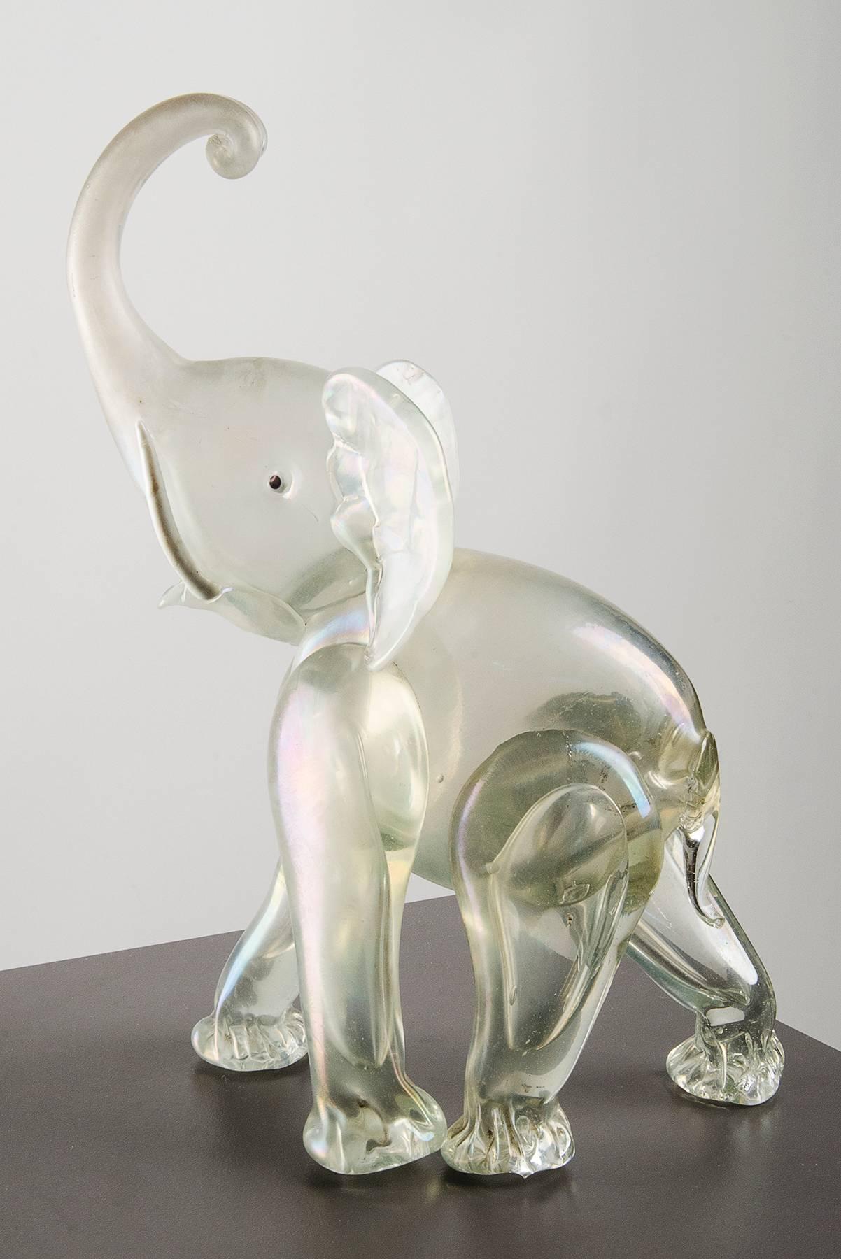 vintage murano glass elephant