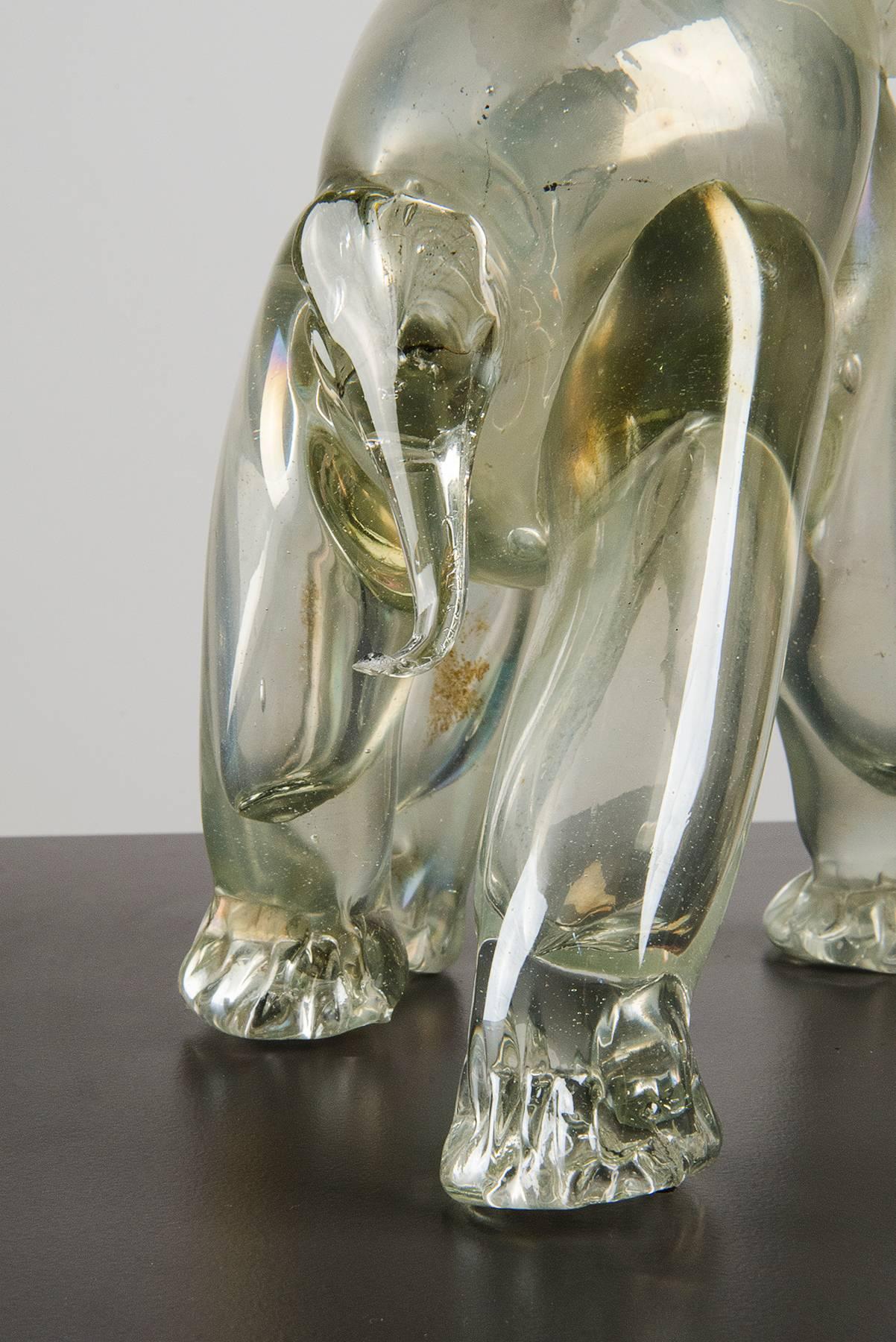 murano glass elephants