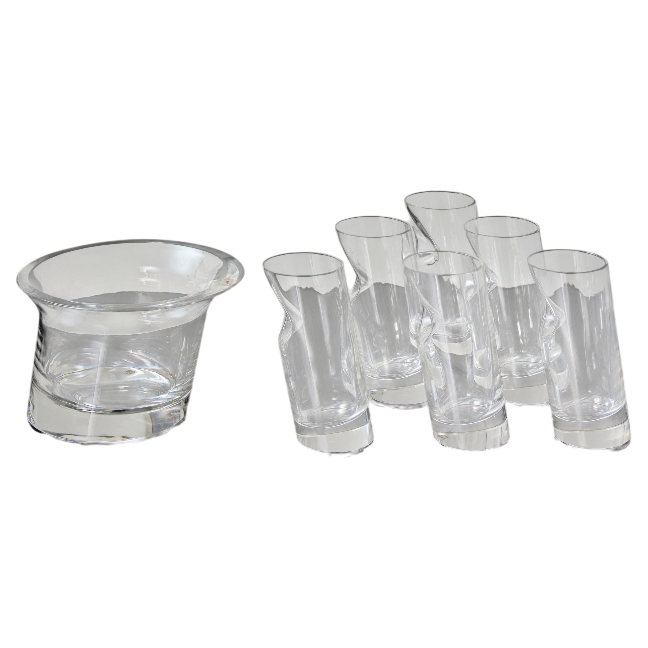 Lot de verres « Ice Stopper » et seau à glaçons « Ice Bucket », Angelo Mangiarotti en vente
