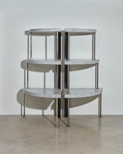 Estantería Cantone de tres estantes, diseño de Ettore Sottsass para Zanotta, 1981