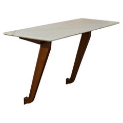 Marble and wood console table, Osvaldo Borsani for Atelier Borsani Varedo, 1950s