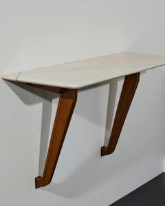 Consola de mármol y madera, de Osvaldo Borsani para Atelier Borsani Varedo, años 50