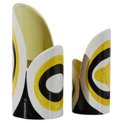 Pair of painted ceramic vases, designed by Ico Parisi, Zanolli & Sebellin, 1960s