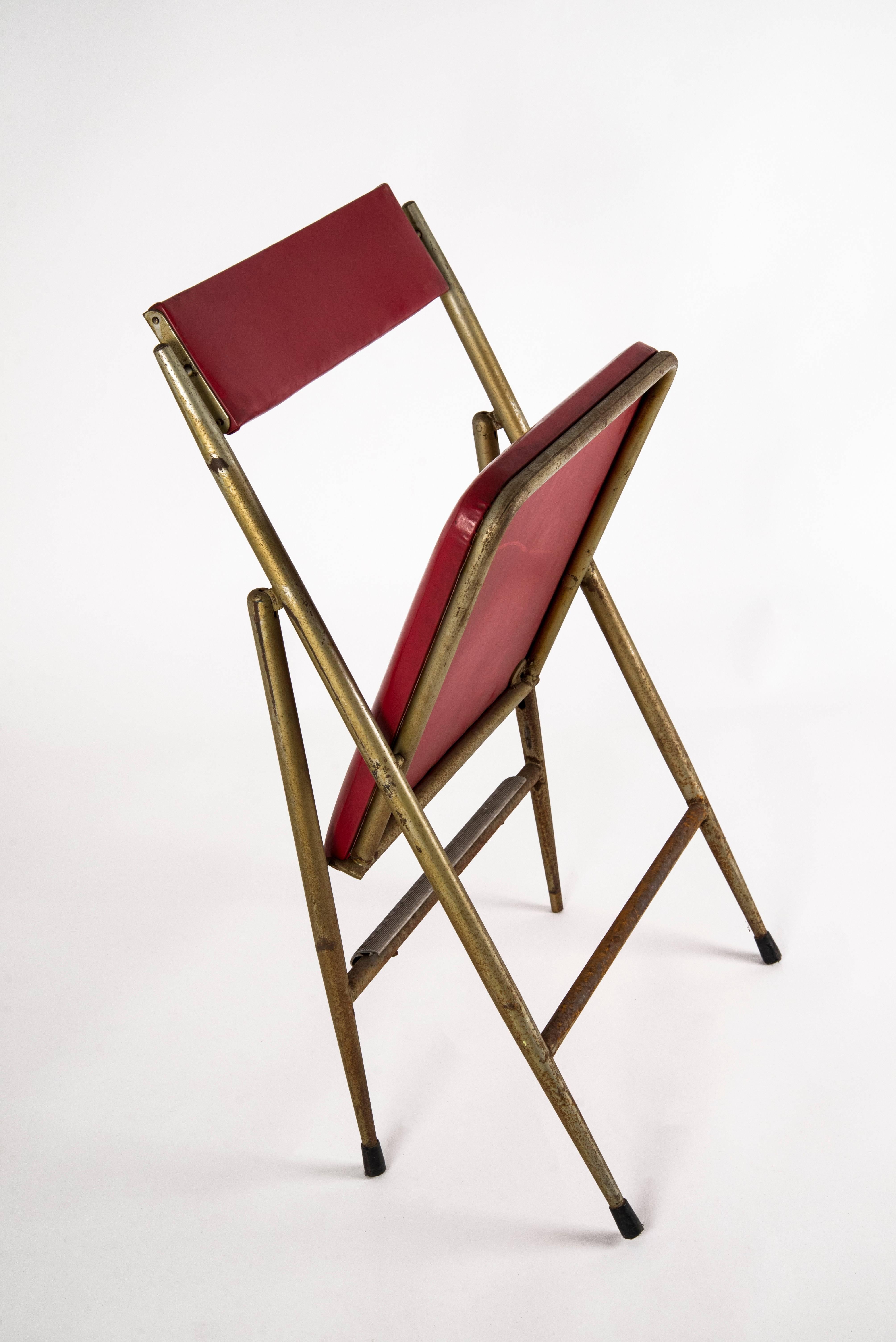 Mid-Century Modern Pair of Folding Chairs by Gio Ponti for Cagliani e Marazza, 1950s