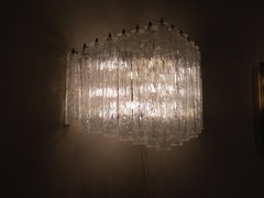 1960s Venini Wall Light Made of Transparent Murano Glass Elements