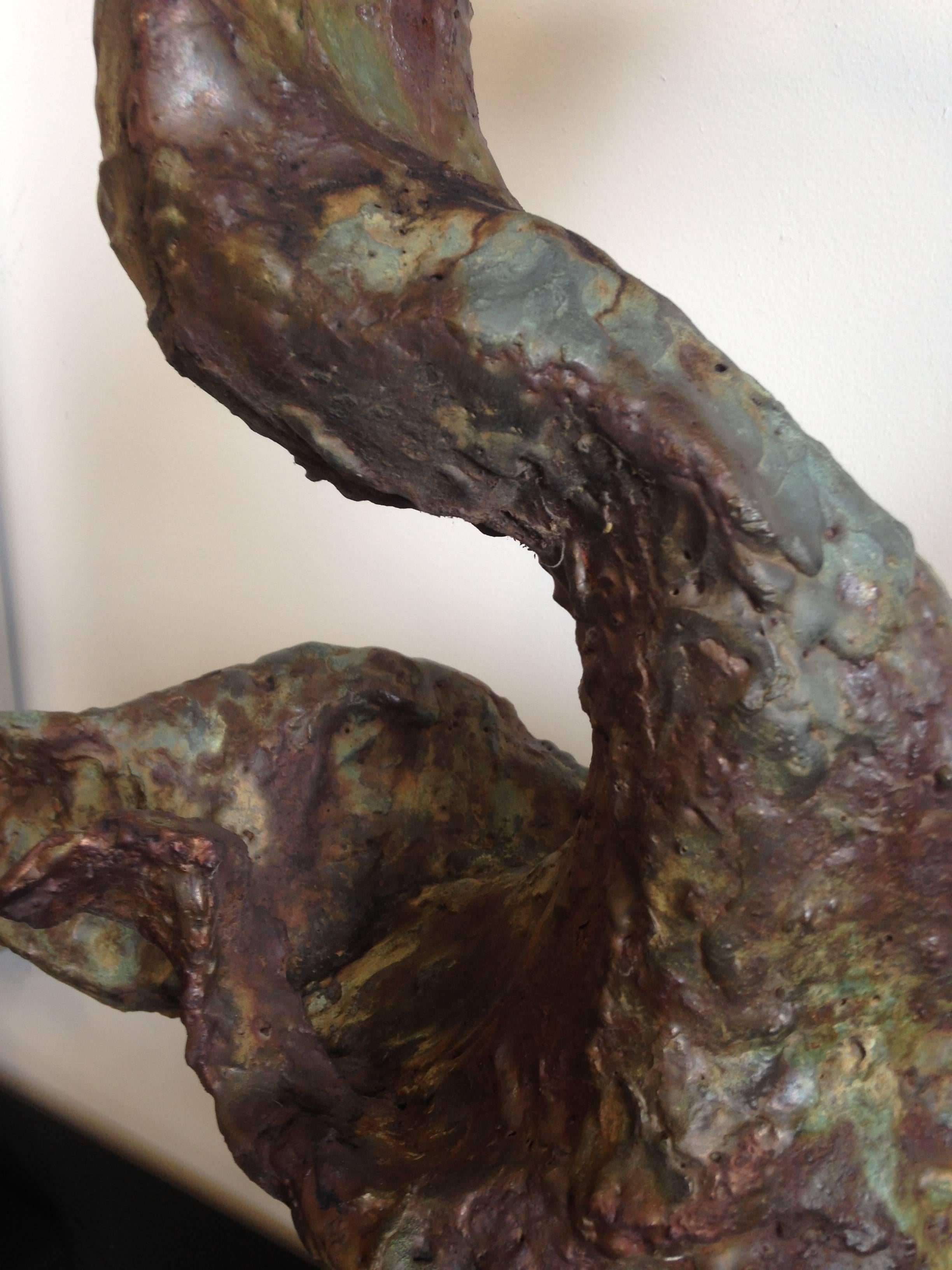 John Rood Abstract Brutalist 1960s Midcentury Bronze Sculpture For Sale 2