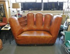 Stiles Brothers Leather Baseball Glove Sofa