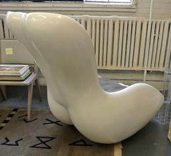 August J. LeBeouf „Anando“ Biomorpher Body Chair aus Fiberglas und Samt, 1970er Jahre