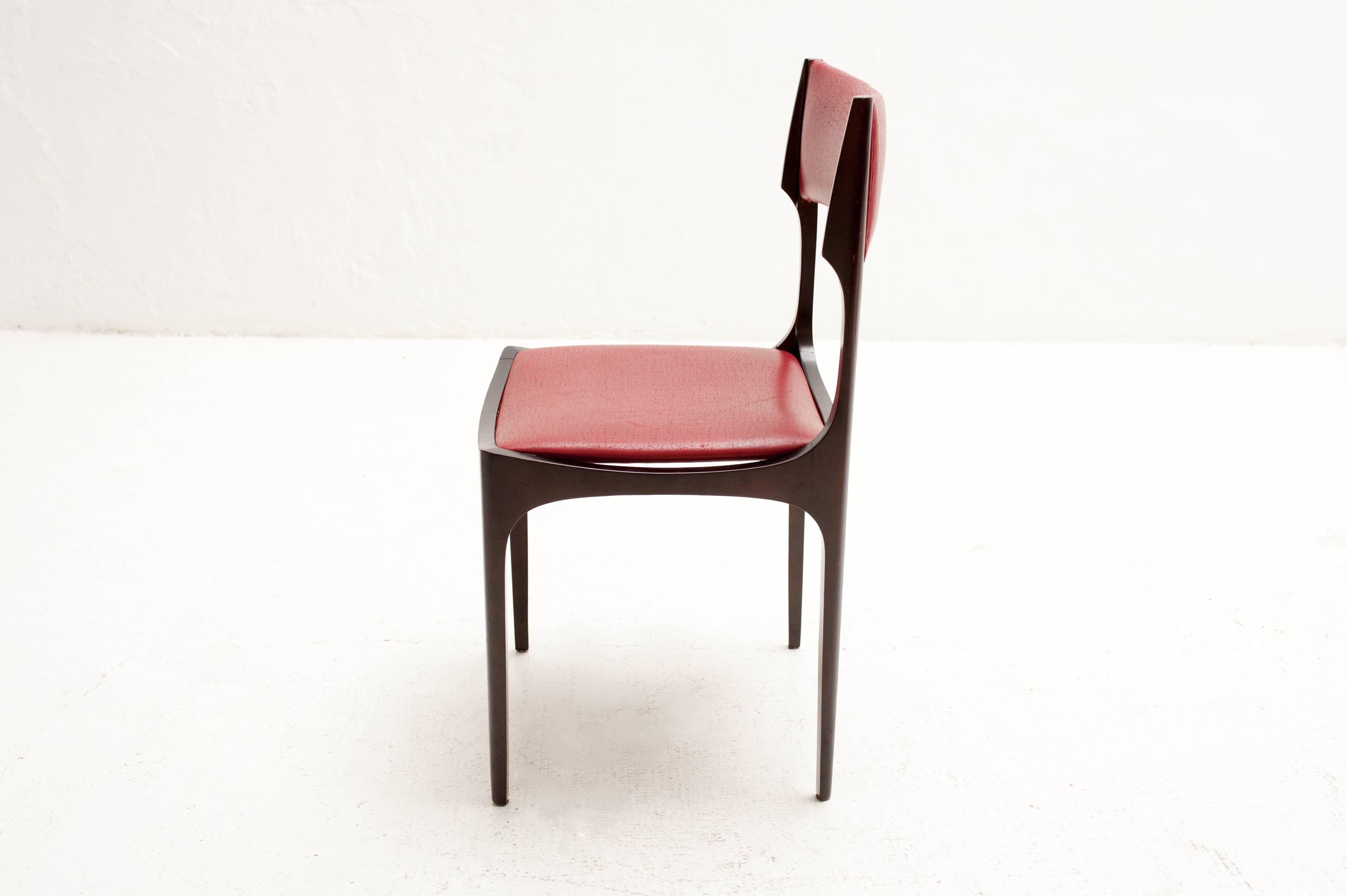 Italian Set of Six Chairs Beatrice, Giuseppe Gibelli, 1963 For Sale