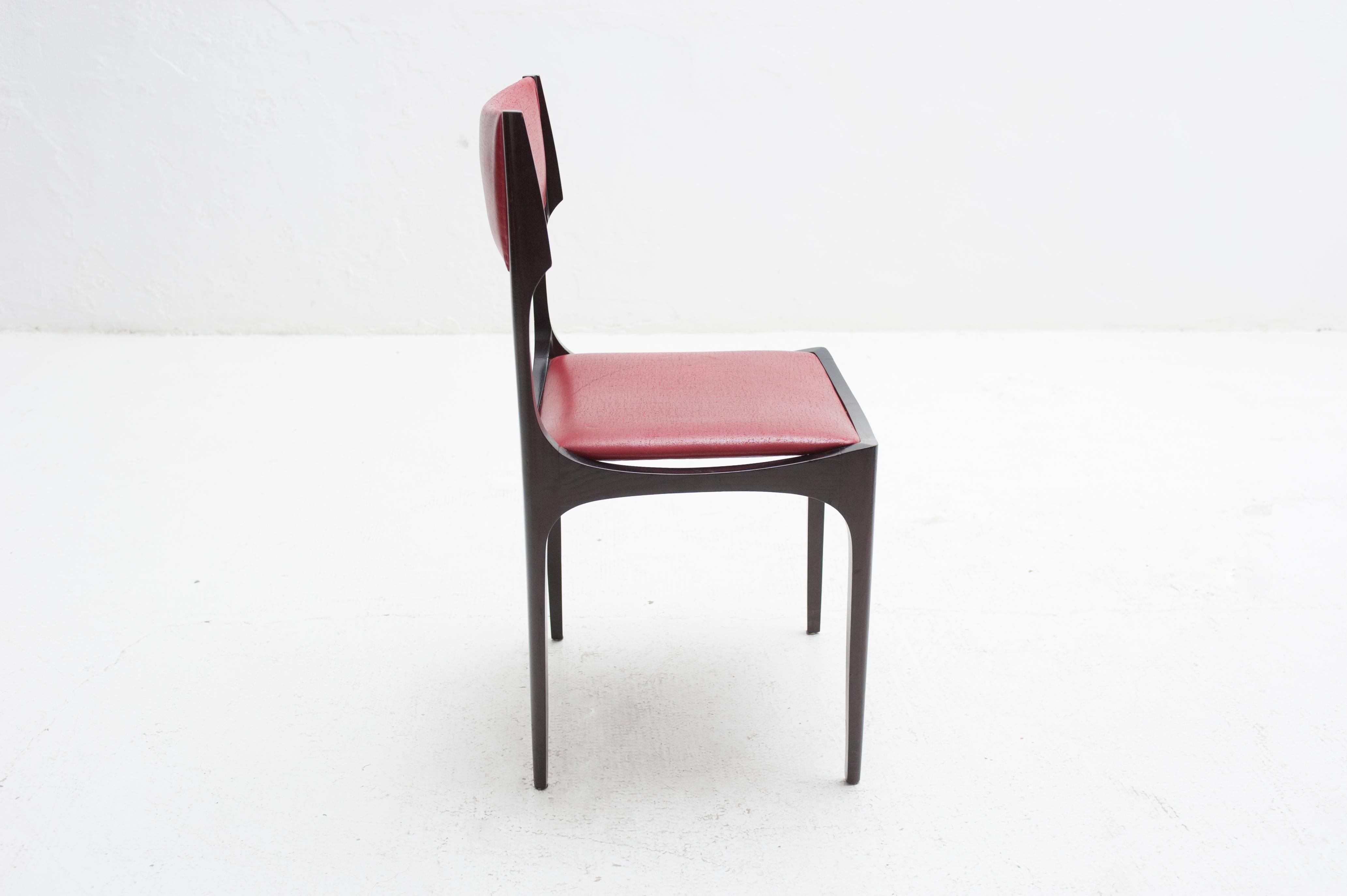 Set of Six Chairs Beatrice, Giuseppe Gibelli, 1963 For Sale 2
